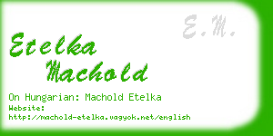 etelka machold business card